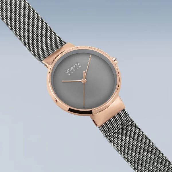 BERING Solar | polished/brushed rose gold | 14331-369 - Kamal Watch Company