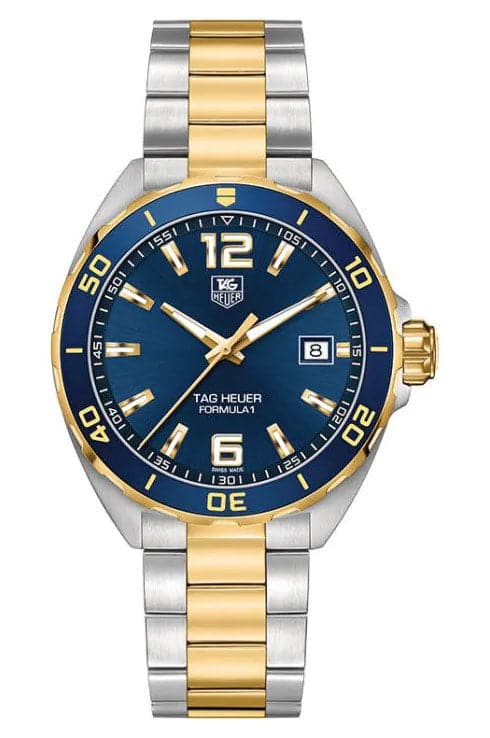 Tag Heuer Formula Navy Blue Dial Two-Tone Men'S Watch