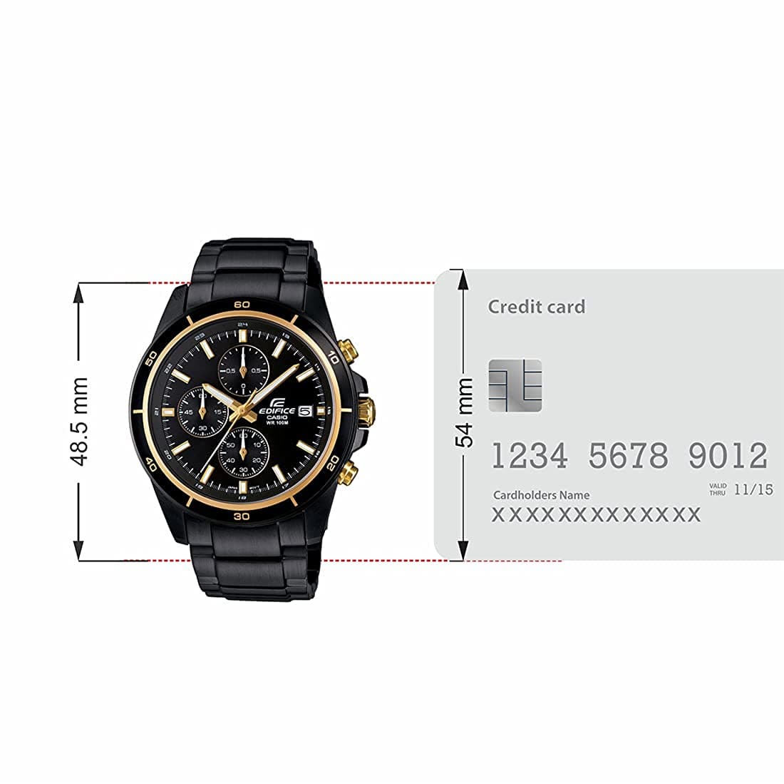 EDIFICE EFR-526BK-1A9VUDF - EX208 Black Chronograph - Men's Watch - Kamal Watch Company