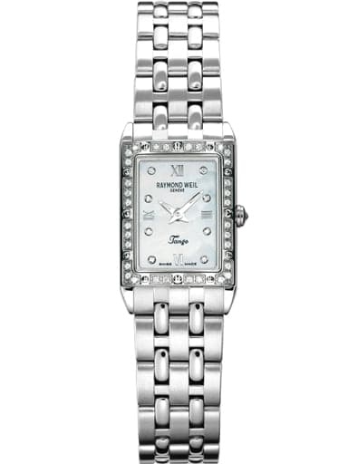 Raymond Weil Tango Ladies Diamond Bezel Rectangular Watch Raymond
