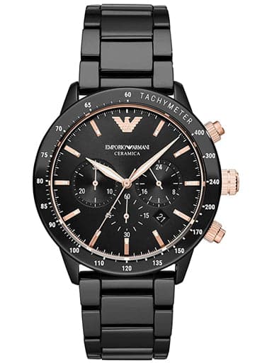 Emporio Armani Men'S Ceramic Band Chronograph Quartz Watch