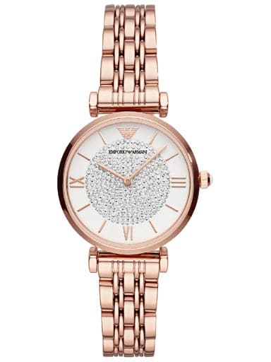 Emporio Rose Gold Glitz Stainless Steel Ladies Watch - Kamal Watch Company