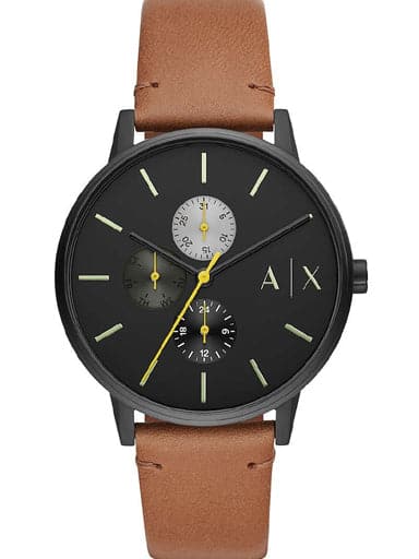 Armani Exchange Round Analog Black Dial Men's Watch - Kamal Watch Company