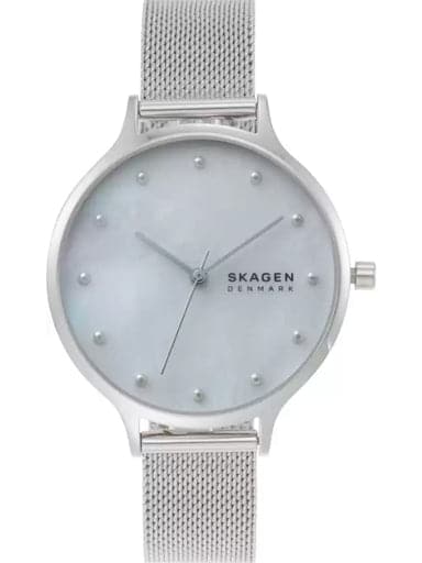 Skagen Anita Round Analog Mother Of Pearl Dial Watch - Kamal Watch Company