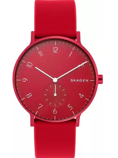 Skagen Aaren Kulor Red Silicone Watch - Kamal Watch Company