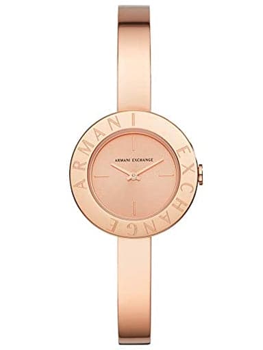 Armani Exchange Women's Rose Gold Dial Metallic Analogue Watch - Kamal Watch Company
