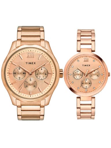 TIMEX ANALOG ROSE GOLD DIAL UNISEX'S WATCH TW00PR266 - Kamal Watch Company