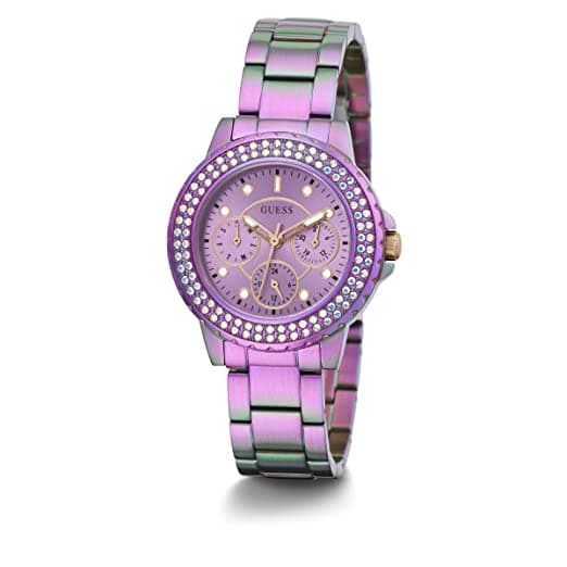 Guess Womens 36 mm Crown Jewel Rose Gold Dial Stainless Steel Analog Watch - GW0410L4 - Kamal Watch Company