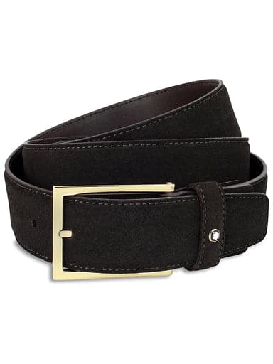 Montblanc Brown Suede Leather Belt Mb112959