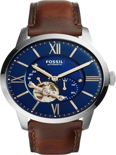 Fossil Townsman Automatic Blue Dial Steel Watch - Kamal Watch Company
