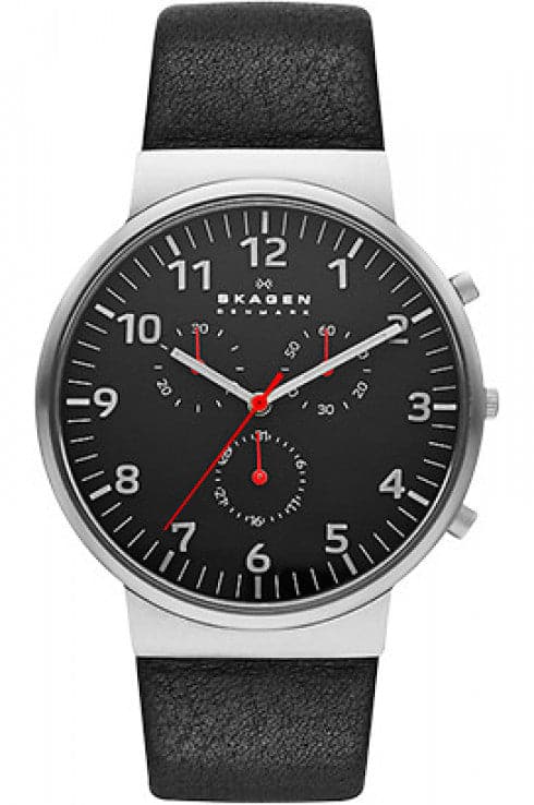 Ancher titanium and gray on sale leather watch