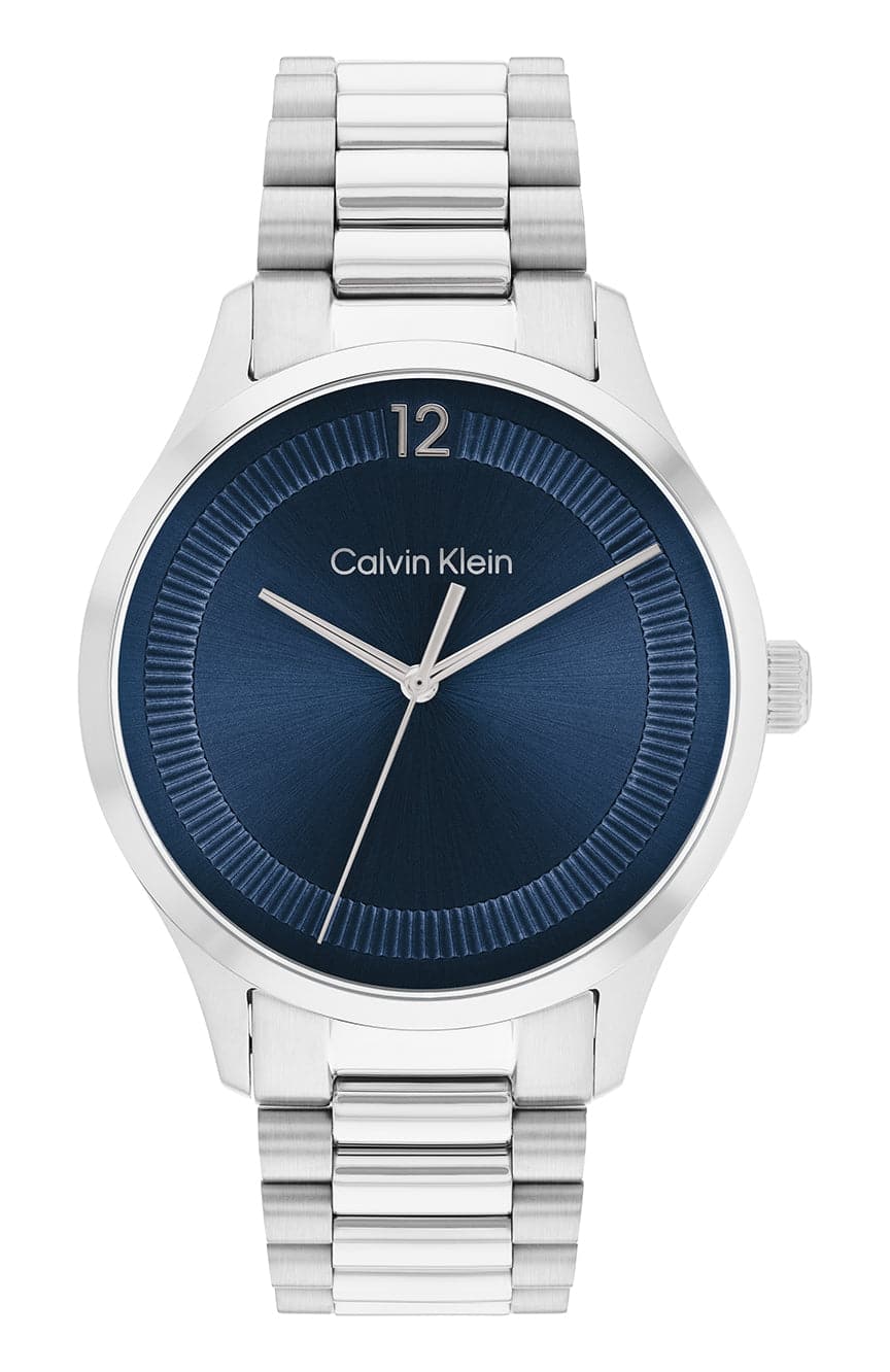 Unisex Round Klein Blue Dial 25200225 Calvin - Quartz Watch Iconic