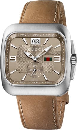 Gucci Coupe Quartz Brown Mens Watch