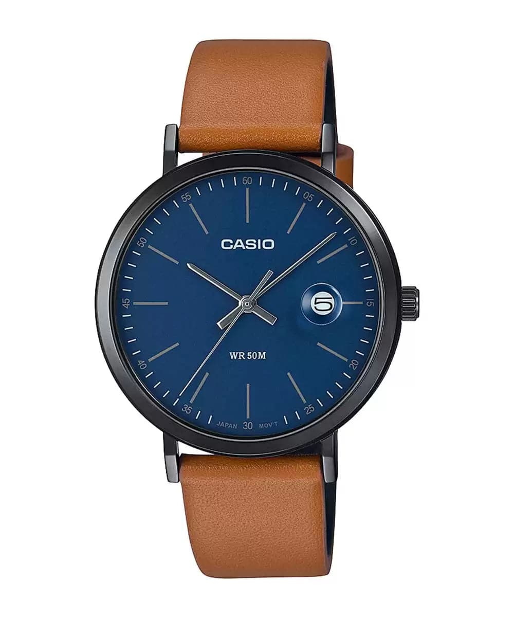 Casio blue deals dial men's watch