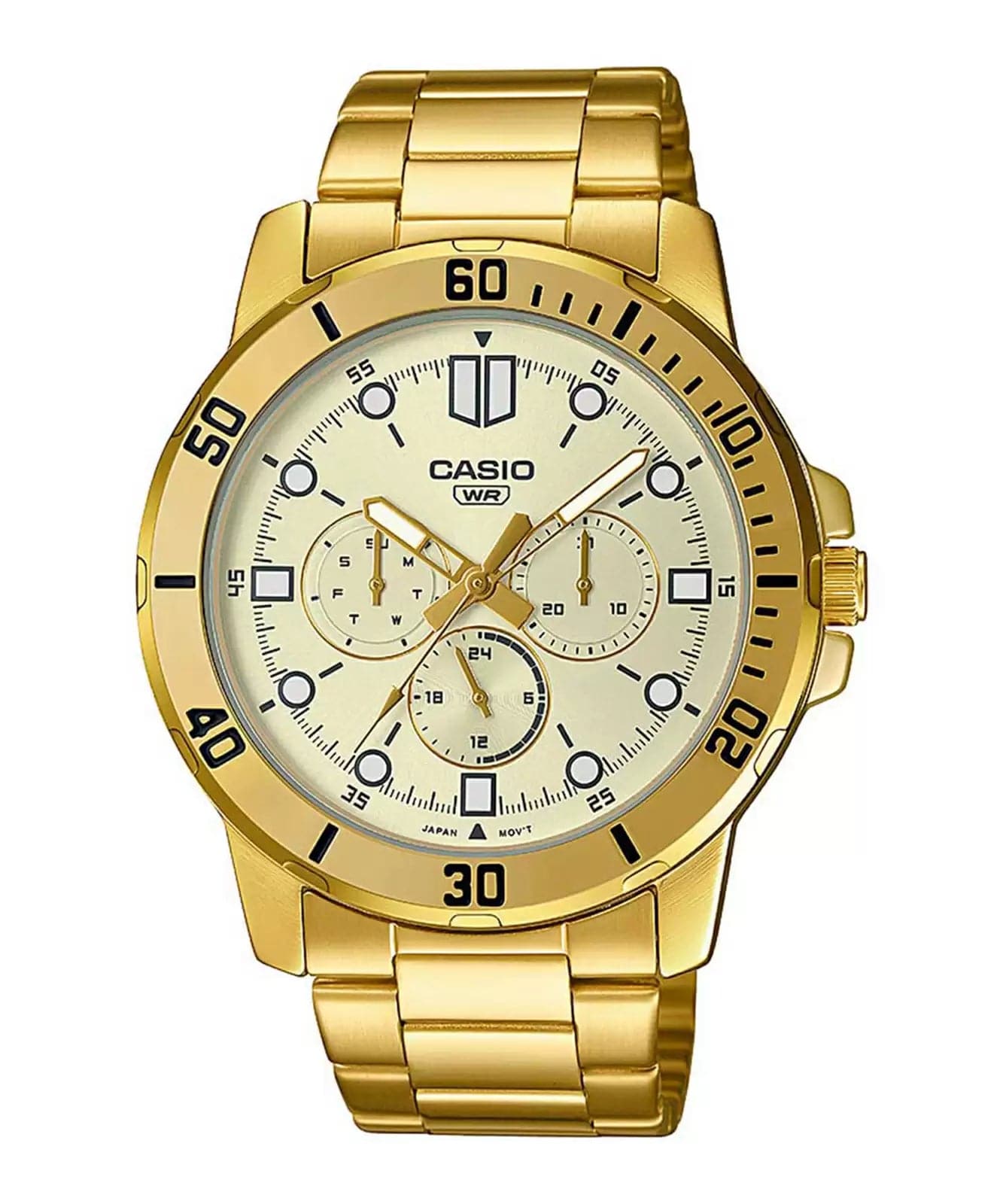 Casio Enticer Men Gold Multi-Dial Men'S Watch A1857