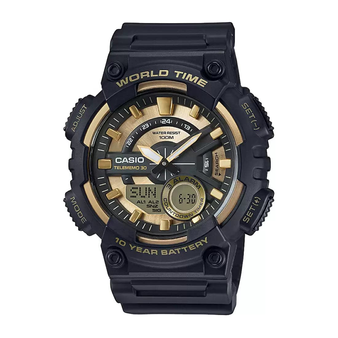 Casio Youth Series AEQ-110BW-9AVDF (AD206) Analog-Digital Watch - Kamal Watch Company