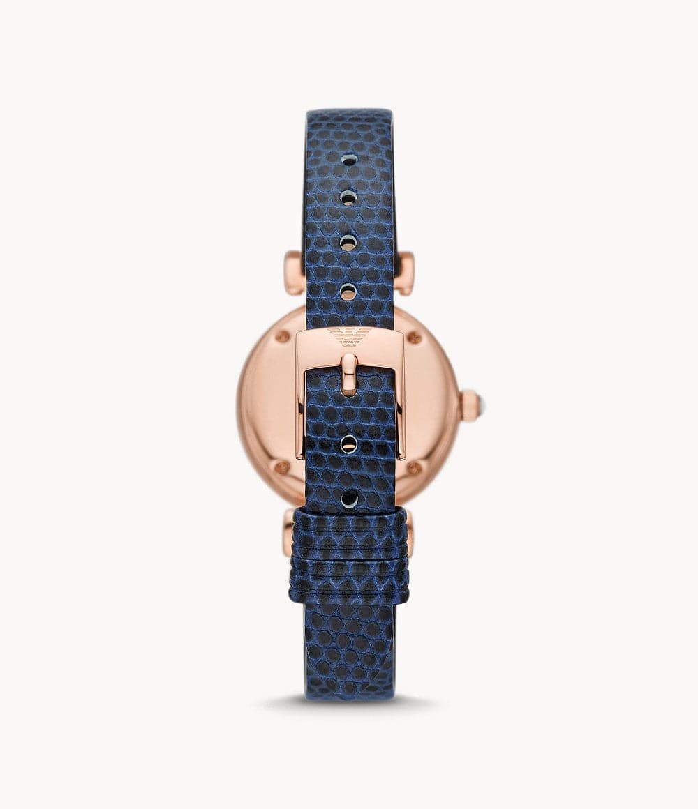 Emporio Armani Two-Hand Blue Leather Watch AR11468 - Kamal Watch Company
