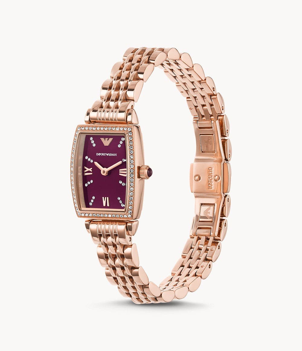 Emporio Armani Two-Hand Rose Gold Stainless Steel Watch AR11488I - Kamal Watch Company