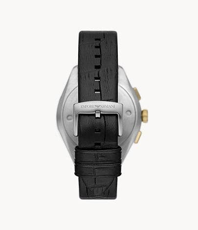 Emporio Armani Chronograph Black Leather Watch AR11498I - Kamal Watch Company