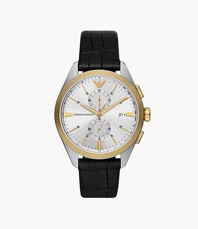 Emporio armani hotsell chronograph watch black