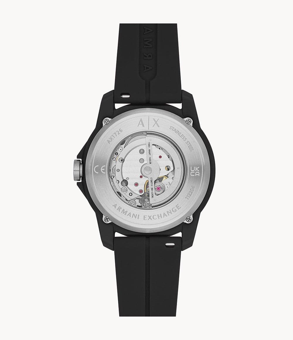Armani Exchange Automatic White Silicone Watch AX1726 - Kamal Watch Company