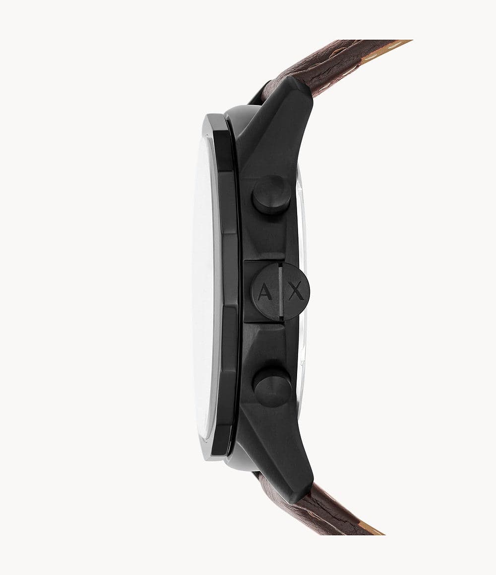 Armani Exchange Chronograph Brown Leather Watch AX1732I - Kamal Watch Company