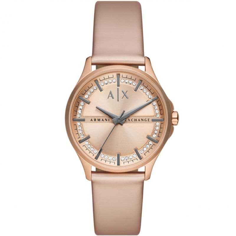 Armani exchange watch rose gold on sale