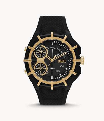 Diesel Framed Three-Hand Black Silicone Watch DZ1987I - Kamal Watch Company