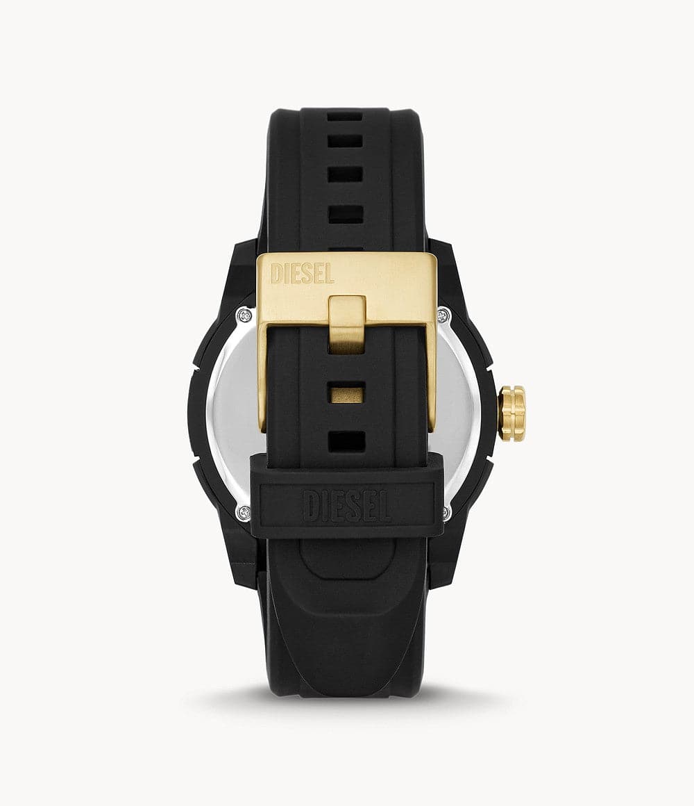 Diesel Double Up Three-Hand Black Silicone Watch DZ1997i - Kamal Watch Company