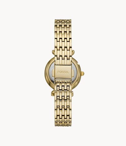 FOSSIL Carlie Mini Three-Hand Gold-Tone Stainless-Steel Watch ES4735I - Kamal Watch Company