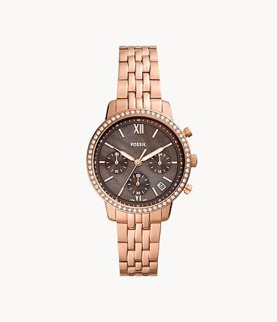 FOSSIL Neutra Chronograph Rose Gold-Tone Stainless Steel Watch ES5218I - Kamal Watch Company