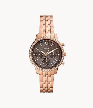 FOSSIL Neutra Chronograph Rose Gold-Tone Stainless Steel Watch ES5218I - Kamal Watch Company