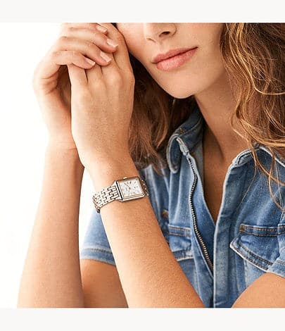 FOSSIL Raquel Three-Hand Date Stainless Steel Watch ES5222I - Kamal Watch Company
