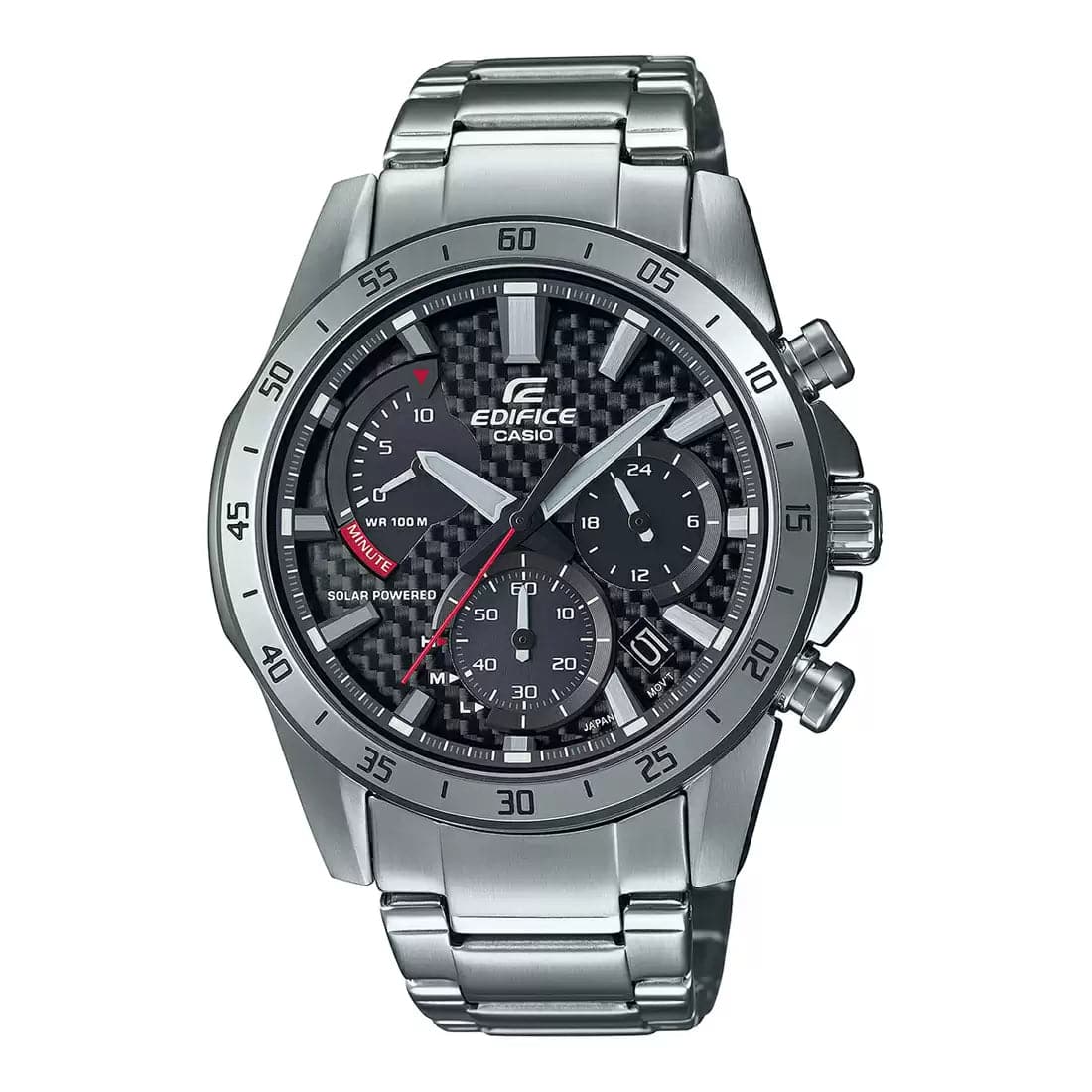 Casio Edifice Silver Solar Chronograph Men S Watch Ex532
