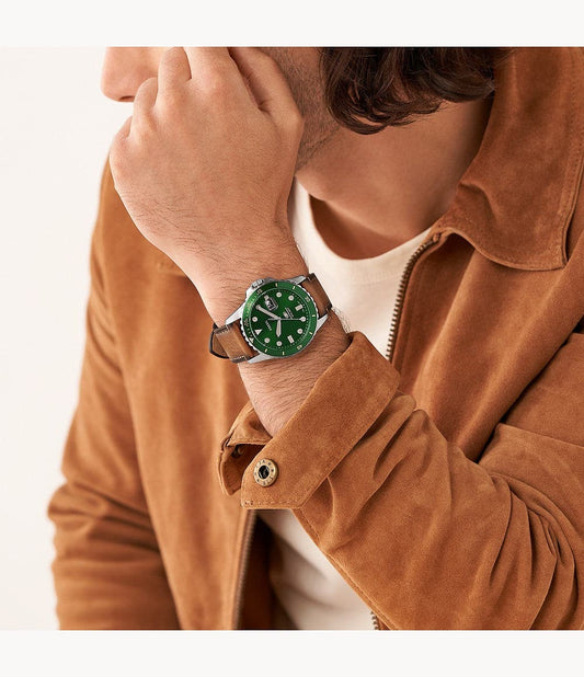 Fossil Blue Three-Hand Date Tan Eco Leather Watch FS5946I - Kamal Watch Company