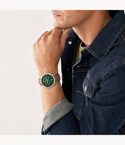 FOSSIL Neutra Chronograph Tan Eco Leather Watch FS5963I - Kamal Watch Company