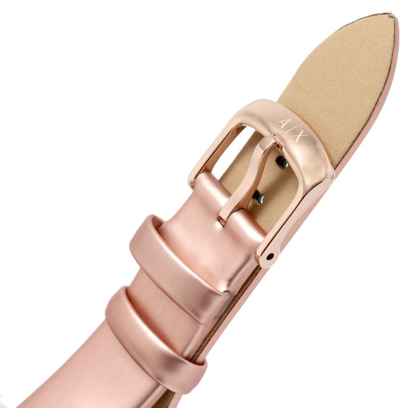 Armani Exchange Leather Rose Gold Dial 36 mm Analog Watch for Women - AX5272 - Kamal Watch Company