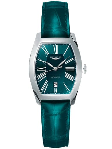 Longines Evidenza Petroleum Alligator strap Watch - Kamal Watch Company