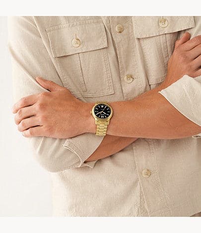 Fossil Heritage Automatic Gold-Tone Stainless Steel Watch ME3232 - Kamal Watch Company