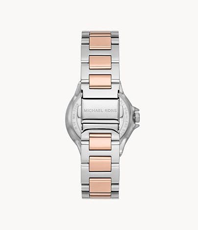 Michael Kors Mini Camille Multifunction Two-Tone Stainless Steel Watch and Steel Necklace Set MK1054SET - Kamal Watch Company
