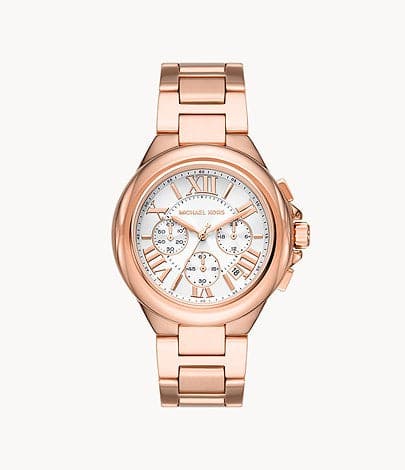 Michael Kors Camille Chronograph Rose Gold-Tone Stainless Steel Watch