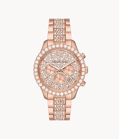 Michael Kors Lexington Chronograph Rose Gold-Tone Stainless Steel Watc