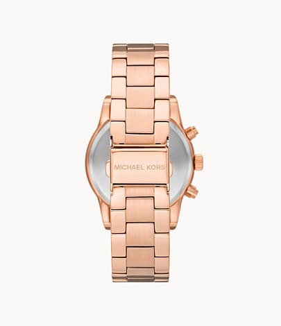 Michael Kors Ritz Chronograph Rose Gold-Tone Stainless Steel Watch MK7302I - Kamal Watch Company
