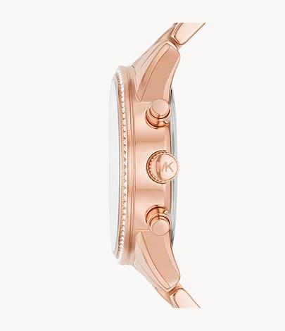 Michael Kors Ritz Chronograph Rose Gold-Tone Stainless Steel Watch MK7302I - Kamal Watch Company