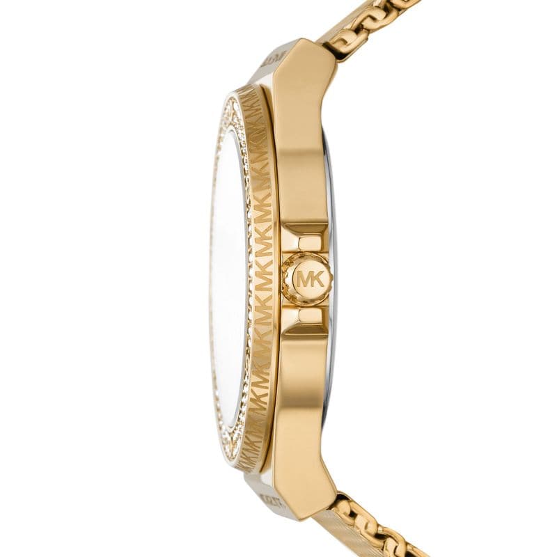 Michael Kors Lennox Three-Hand Gold-Tone Stainless Steel Mesh Watch-MK7335I - Kamal Watch Company