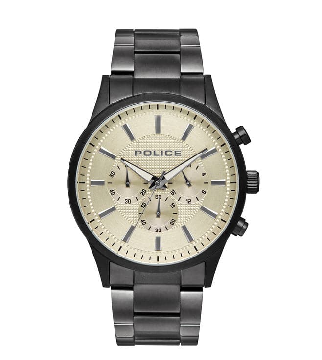Police Cream Dial Chronograph Men'S Watch Pl15589Jsu13Mw