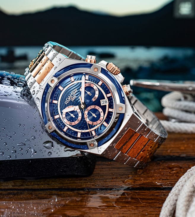 ROAMER Tempo master Chronograph Swiss Made Watch for Men 221837494520 - Kamal Watch Company