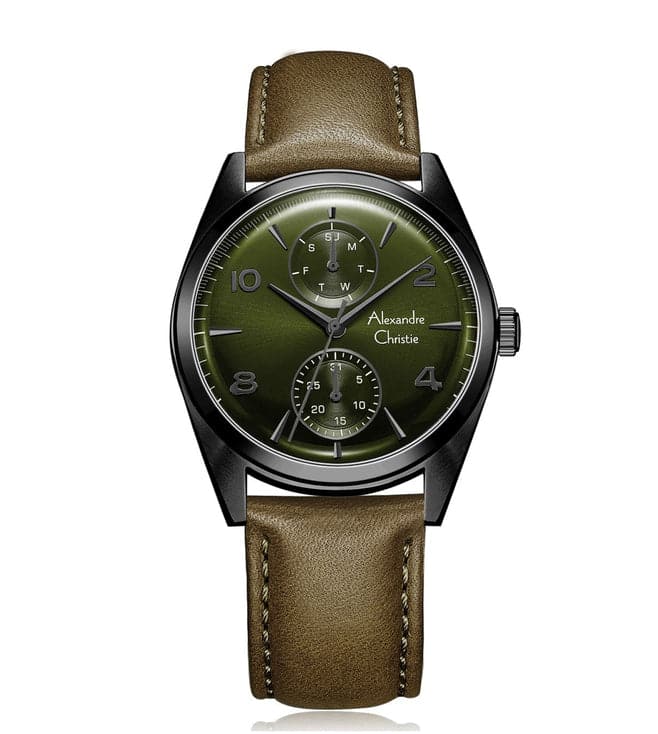 AC 6579 MFL Multi Function Watch For Men – Green-6579MFLIPGN - Kamal Watch Company