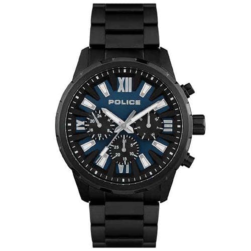 Police Multi-Function Round Analog Blue Dial Mens Watch Pl15538Jsb03Mw