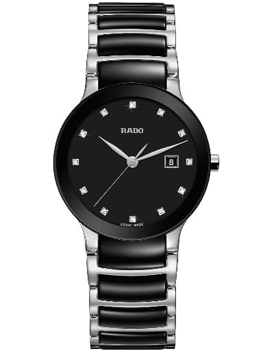 Rado Centrix Quartz Black Diamond Dial Women's Watch - Kamal Watch Company